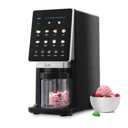 IZZY Italian Gelato Παγωτομηχανή 8 σε 1, 800W με 8 Αυτόματα Προγράμματα & 3 Δοχεία 650ml IZ-2045, Μαύρη
