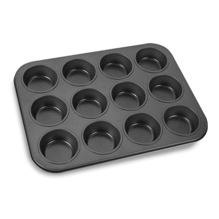 Decakila Αντικολλητική Φόρμα για Muffins 12 Θέσεων 35×26.5×3cm, Μαύρο KMTT080B