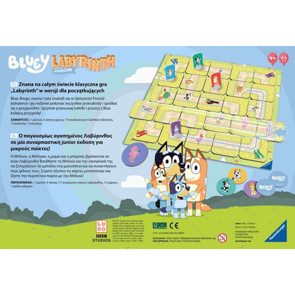 Ravensburger Bluey Labyrinth Junior 24879, Επιτραπέζιο για Έξυπνες Οικογενειακές Διαδρομές, 4+ Ετών
