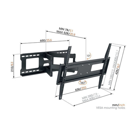 Vogels UP MA4040 TV Wall Mount 60×40 Turn 4 arms