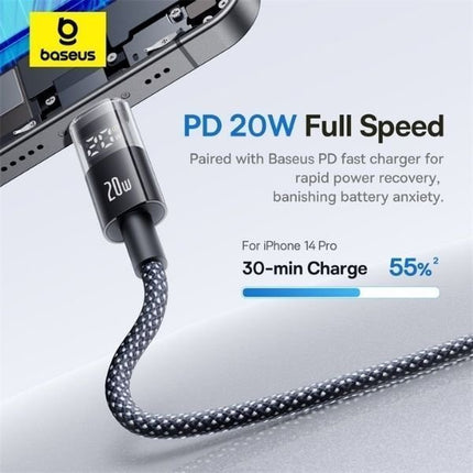 Baseus Cable Lightning to USB-C Display 2 Series Braided 20W 1.0m Black