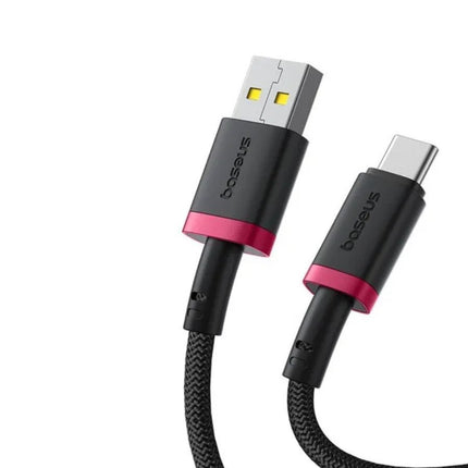 Baseus Cable USB-C to USB-A Dura Series Braided 2.0m Black+Red