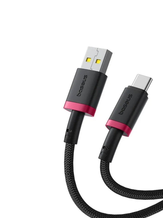 Baseus Cable USB-C to USB-A Dura Series Braided 1.0m Black+Red