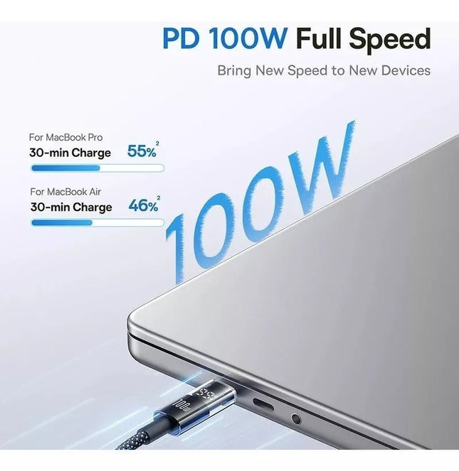 Baseus Cable USB-C to USB-C Display 2 Series Braided 100W 2.0m Black