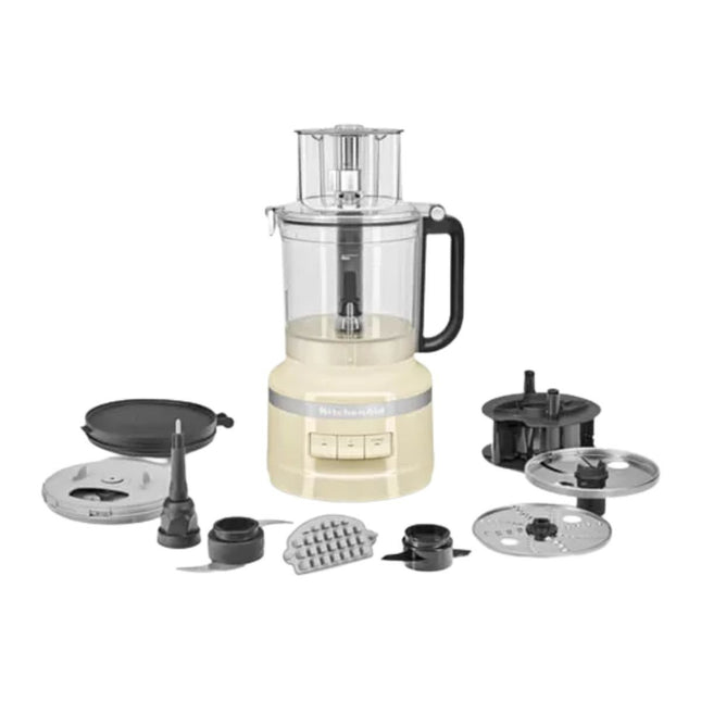 KitchenAid Πολυκόπτης Τροφίμων 400W 3,1L με 3 Φωτιζόμενο Χειριστήρια και Αρθωτό Καπάκι 5KFP1319BAC Almond Cream