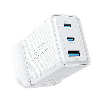 Vention Charger Wall GaN 65W 2xUSBC 1xUSBA White FERW0-UK