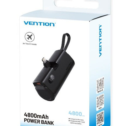 Vention Powerbank 4800mAh 22.5W Foldable Lightning Black FHRB0