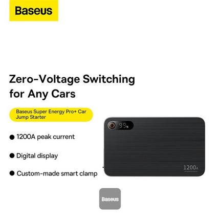 Baseus Super Energy Pro+ Εκκινητής Μπαταρίας Αυτοκινήτου 12V, 1.200A, Powerbank 12.000mAh