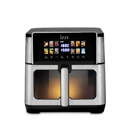 IZZY Ψηφιακή Φριτέζα Αέρος XXL 10L 2200W με Διπλή Αντίσταση, 12 Προγράμματα & Παράθυρο Ελέγχου IZ-8271