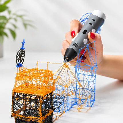 Στυλό 3D Σχεδίασης με Ρυθμιζόμενη Θερμοκρασία και 3 Νήματα 3+ Ετών