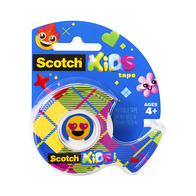 SCOTCH Kids Invisible Tape – Διάφανη Κολλητική Ταινία με Διανεμητή 19mm x 15m  3M-7100410261  4+Ετών