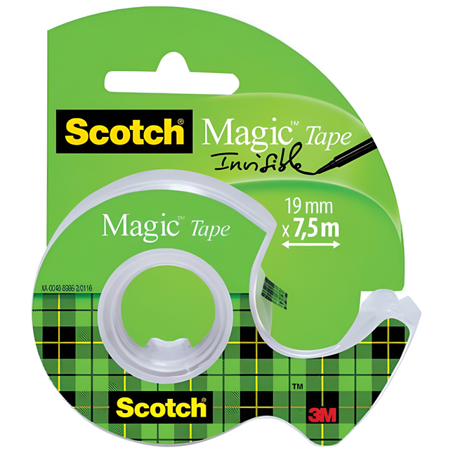 SCOTCH Magic Invisible Tape with Dispenser – Αόρατη Κολλητική Ταινία με Βάση 19mm x 7,5m  3M-92292