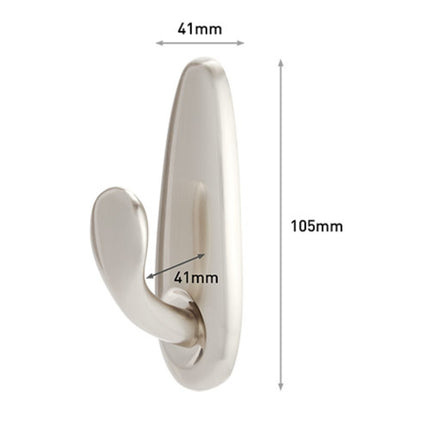 3M COMMAND Forever Classic Μεταλλικός Γάντζος Brushed Nickel για Τοίχο χωρίς Τρύπες 2.2kg FC13, Ασημί