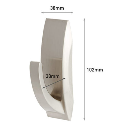 3M COMMAND Modern Reflections Μεγάλος Μεταλλικός Γάντζος Μπάνιου Satin Nickel με Αδιάβροχες Ταινίες 2.2kg MR03BN, Ασημί