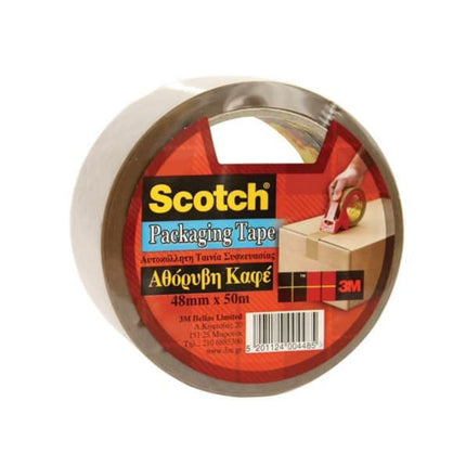 3M Scotch Αυτοκόλλητη Ταινία Συσκευασίας 48mm×50m 3M-PT/48X50/AVA Καφέ