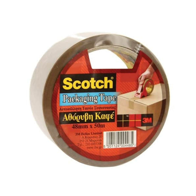 3M Scotch Αυτοκόλλητη Ταινία Συσκευασίας 48mm×50m 3M-PT/48X50/AVA Καφέ