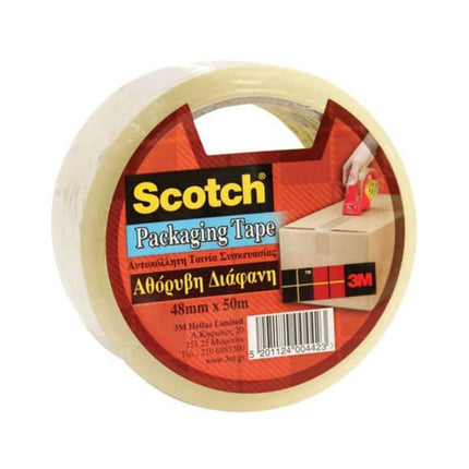 3M Scotch Διάφανη Αυτοκόλλητη Ταινία Συσκευασίας 48mm×50m 3M-PT/48X50/CLR