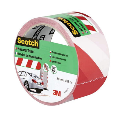 3M Scotch Ταινία Σήμανσης Κινδύνου 3M-160992 Κόκκινο/Λευκό
