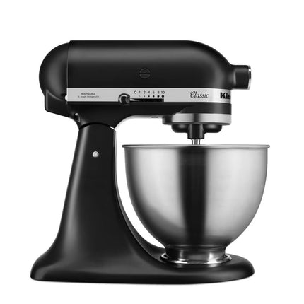 KitchenAid Classic Μίξερ 275W 4.3L με Κινούμενη Κεφαλή, 10 Ταχύτητες και Πλανητική Κίνηση Ανάμειξης 5K45SSBBM Matte Black