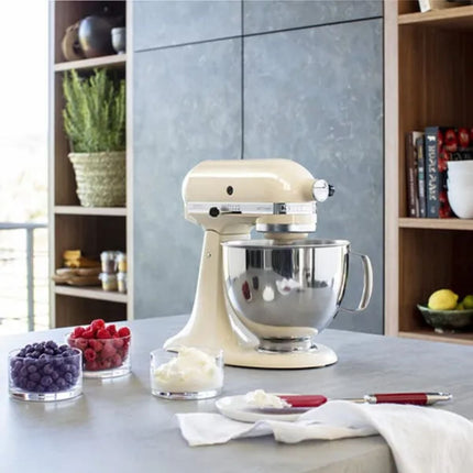 KitchenAid Artisan Μίξερ Tilt-Head 4.7L 300W με Πλανητική Κίνηση, 10 Ταχύτητες και Ανοξείδωτο Μπολ 5KSM125BAC Almond Cream