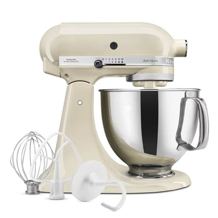 KitchenAid Artisan Μίξερ Tilt-Head 4.7L 300W με Πλανητική Κίνηση, 10 Ταχύτητες και Ανοξείδωτο Μπολ 5KSM125BAC Almond Cream