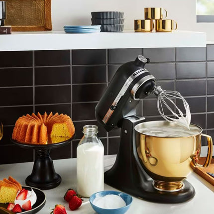 KitchenAid Artisan Μίξερ Tilt-Head 4.7L 300W με 10 Ταχύτητες, Πλανητική Κίνηση και Ανοξείδωτο Μπολ 5KSM125BBM Matte Black