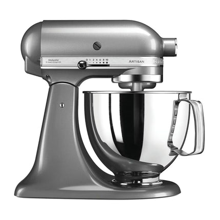 KitchenAid Artisan Μίξερ Tilt-Head 4.7L 300W με Πλανητική Κίνηση, 10 Ταχύτητες και Ανοξείδωτο Μπολ 5KSM125BCU Contour Silver