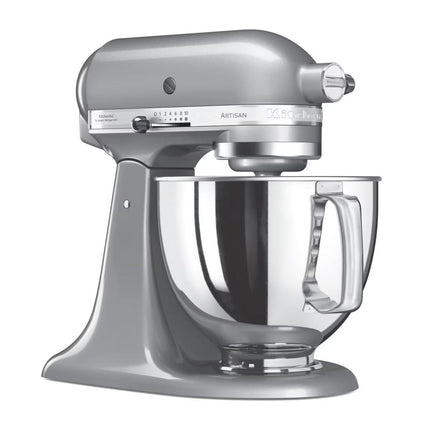 KitchenAid Artisan Μίξερ Tilt-Head 4.7L 300W με Πλανητική Κίνηση, 10 Ταχύτητες και Ανοξείδωτο Μπολ 5KSM125BCU Contour Silver