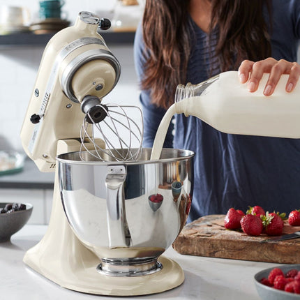 KitchenAid Artisan Μίξερ Tilt-Head 4.7L 300W με Πλανητική Κίνηση, 10 Ταχύτητες και Ανοξείδωτο Μπολ 5KSM125BPL Porcelain White