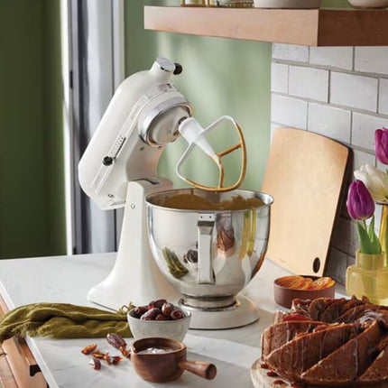 KitchenAid Artisan Μίξερ Tilt-Head 4.7L 300W με Πλανητική Κίνηση, 10 Ταχύτητες και Ανοξείδωτο Μπολ 5KSM125BPL Porcelain White
