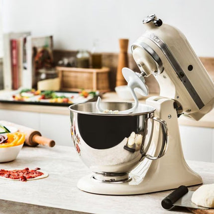 KitchenAid Artisan Μίξερ Tilt-Head 4.8L 300W με 2 Ανοξείδωτα Μπολ και Extra Αξεσουάρ 5KSM175PSBAC Almond Cream