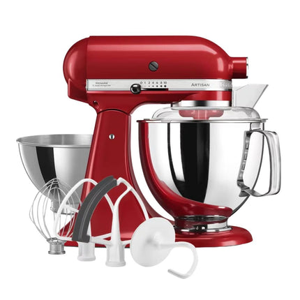 KitchenAid Artisan Μίξερ Tilt-Head 4.8L 300W με 2 Ανοξείδωτα Μπολ και Extra Αξεσουάρ 5KSM175PSBER Empire Red