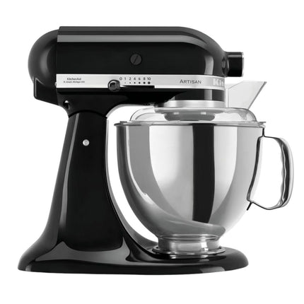 KitchenAid Artisan Μίξερ Tilt-Head 4.8L 300W με 2 Ανοξείδωτα Μπολ και Extra Αξεσουάρ 5KSM175PSBOB Onyx Black