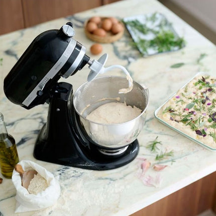 KitchenAid Artisan Μίξερ Tilt-Head 4.8L 300W με 2 Ανοξείδωτα Μπολ και Extra Αξεσουάρ 5KSM175PSBOB Onyx Black