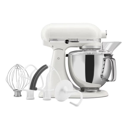 KitchenAid Artisan Μίξερ Tilt-Head 4.8L 300W με 2 Ανοξείδωτα Μπολ και Extra Αξεσουάρ 5KSM175PSBPL Porcelain White
