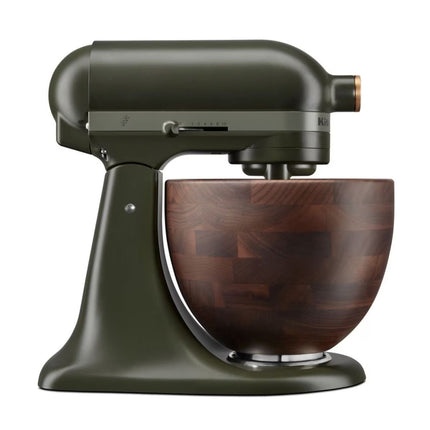 KitchenAid Artisan Μίξερ Tilt-Head 4.7L με Πλανητική Κίνηση, 10 Ταχύτητες και Μπολ από Ξύλο Καρυδιάς 5KSM180WSBEG Evergreen