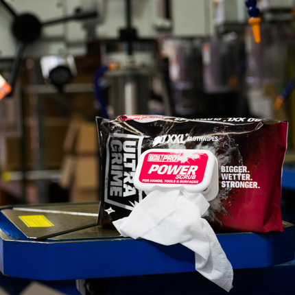 Ultragrime® Pro Power Scrub Υγρά Μαντηλάκια XXL