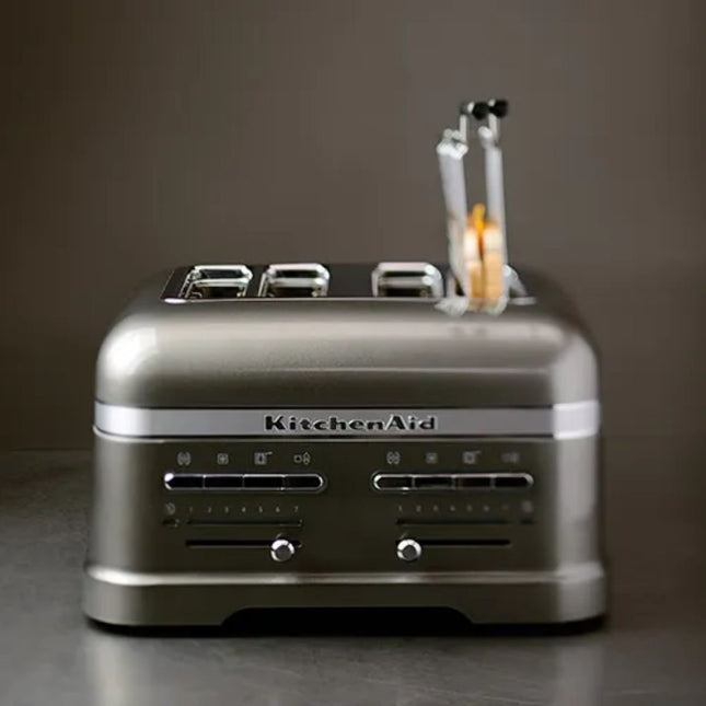 KitchenAid Artisan Φρυγανιέρα 2500W 4 Θέσεων με Ανεξάρτητες Υποδοχές και Διατήρηση Θερμότητας 5KMT4205BMS Medallion Silver