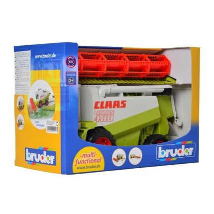 BRUDER 02120  CLAAS LEXION 480 Θεριζοαλωνιστική Μηχανή με Κινητό Αποσπώμενο Σύστημα Κοπής, Ανασηκούμενο Ψιλοκοπτικό, Περιστρεφόμενος Αγωγός & Μαλακά Ελαστικά