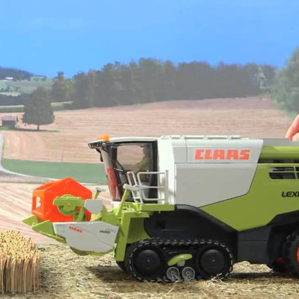 BRUDER 02120  CLAAS LEXION 480 Θεριζοαλωνιστική Μηχανή με Κινητό Αποσπώμενο Σύστημα Κοπής, Ανασηκούμενο Ψιλοκοπτικό, Περιστρεφόμενος Αγωγός & Μαλακά Ελαστικά