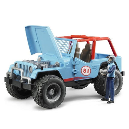 BRUDER 02541 Jeep Cross Country Racer Μπλε με Οδηγό Απόλυτη Δράση Εκτός Δρόμου