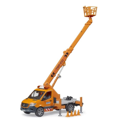 BRUDER 02679 MB Sprinter με Πλατφόρμα Εργασίας & Ήχο, Φωτεινή Μονάδα, Ρεαλιστικό Παιχνίδι Τεχνικής Υποστήριξης