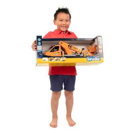 BRUDER 02679 MB Sprinter με Πλατφόρμα Εργασίας & Ήχο, Φωτεινή Μονάδα, Ρεαλιστικό Παιχνίδι Τεχνικής Υποστήριξης