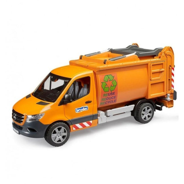 BRUDER 02682 MB Sprinter Φορτηγό Αποκομιδής Αστικών Απορριμμάτων με 2 Κάδους Ρεαλιστικό Παιχνίδι Ανακύκλωσης