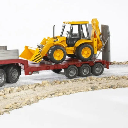BRUDER 02813 Σετ MACK GRANITE με Ρυμουλκό Χαμηλής Φόρτωσης & Εκσκαφέα-Φορτωτή JCB 4CB Απόλυτη Δύναμη στο Εργοτάξιο