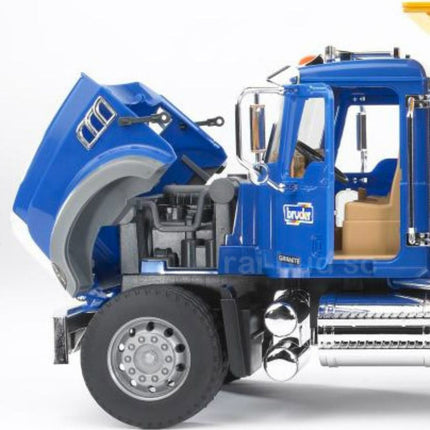 BRUDER 02815 MACK Granite Ανατρεπόμενο Φορτηγό για Κατασκευές και Αγροτικό Παιχνίδι, Ρεαλιστικό Παιχνίδι Κατασκευών για Μικρούς Μηχανικούς