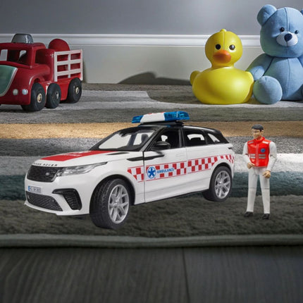 BRUDER 02885 Range Rover Velar Όχημα Επειγόντων με Οδηγό Άμεση Ανταπόκριση σε Κάθε Κλήση!