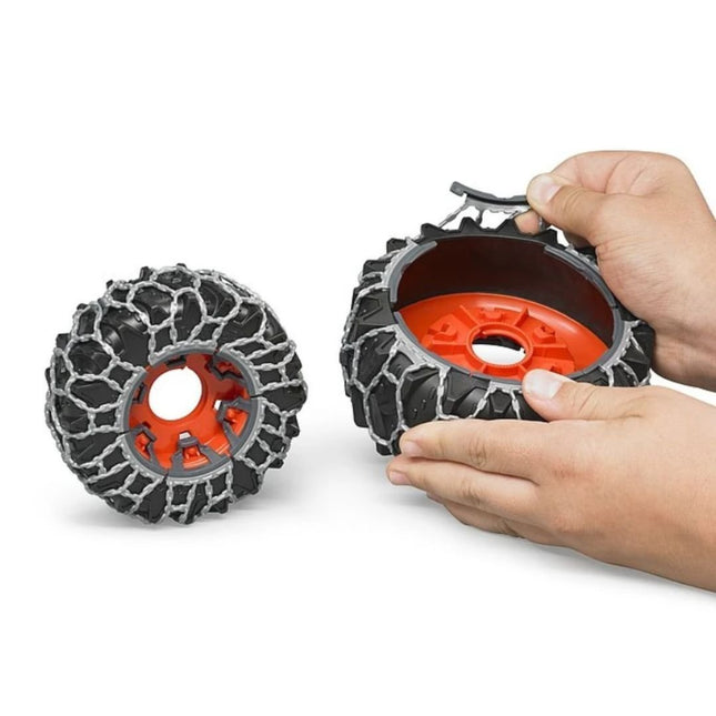 BRUDER 03018 Claas Axion 950 με Αλυσίδες Χιονιού & Λεπίδα Εκχιονισμού Απόλυτος Έλεγχος στις Δύσκολες Συνθήκες!