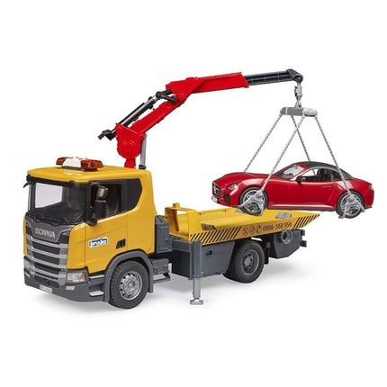 BRUDER 03552 SCANIA Super 560R Όχημα Οδικής Βοήθειας με Roadster & Ήχο, Φωτεινή Μονάδα, Ρεαλιστική Δράση Διάσωσης στον Δρόμο