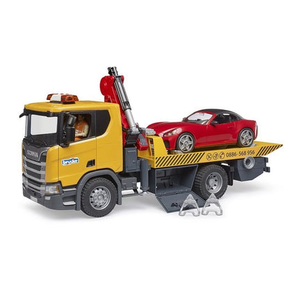 BRUDER 03552 SCANIA Super 560R Όχημα Οδικής Βοήθειας με Roadster & Ήχο, Φωτεινή Μονάδα, Ρεαλιστική Δράση Διάσωσης στον Δρόμο